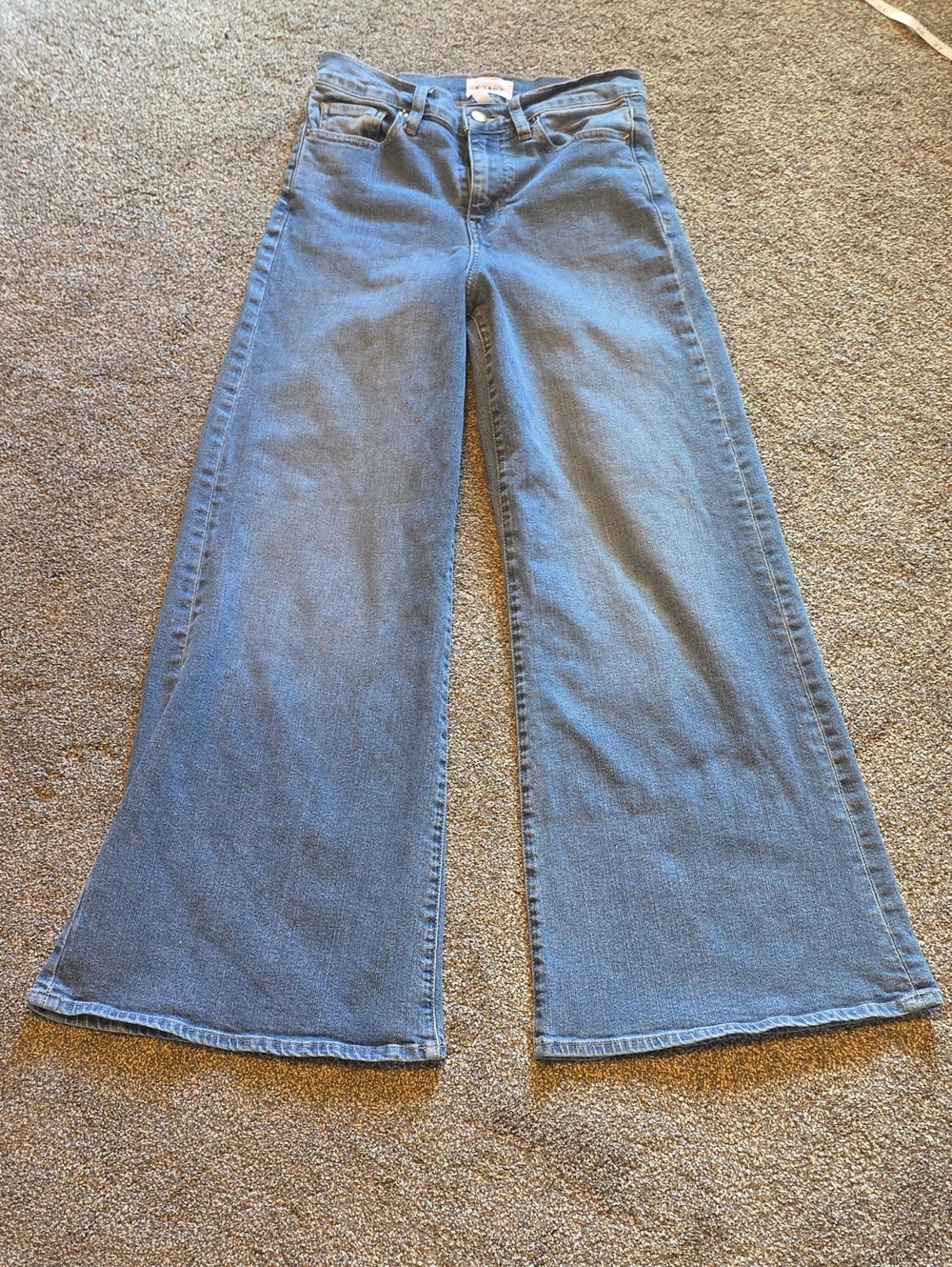 Frame Denim Light Blue Wide-Leg Flare Jeans